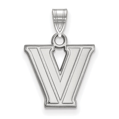 Sterlingsilber Rhodiniert Logoart Villanova University Buchstabe V Klein Anhänger