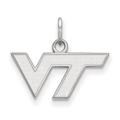 10K Weißgold Logoart Virginia Tech V T Extra Klein Anhänger