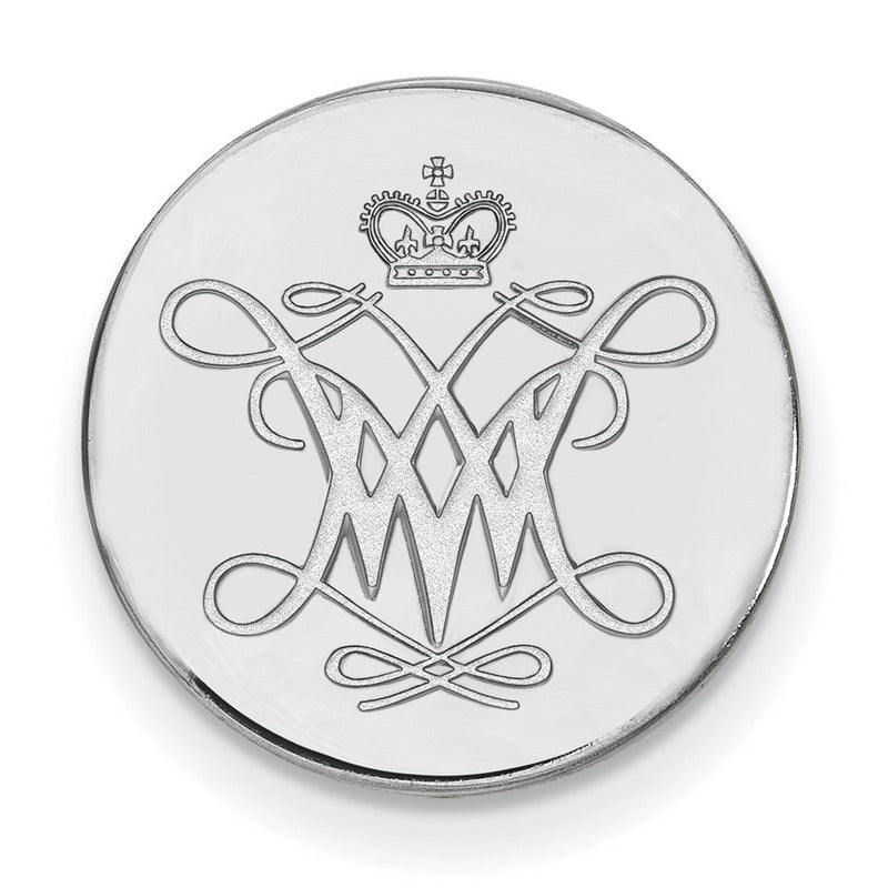 14K Weißgold Logoart College Of William und Mary Anstecknadel
