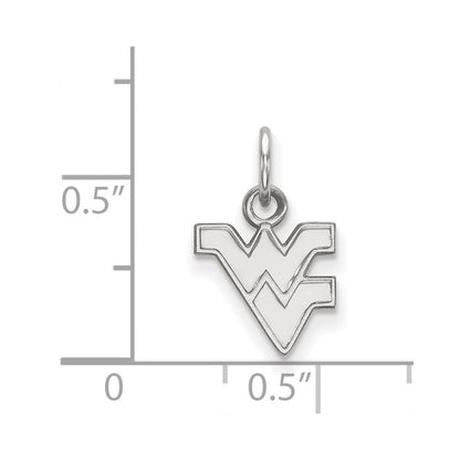 Sterlingsilber Rhodiniert Logoart West Virginia University W V Extra Klein Anhänger