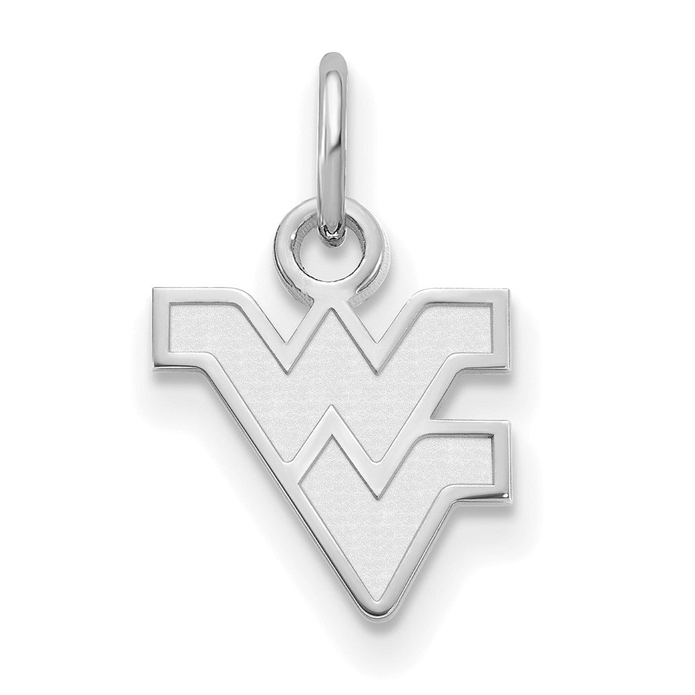 10K Weißgold Logoart West Virginia University W V Extra Klein Anhänger