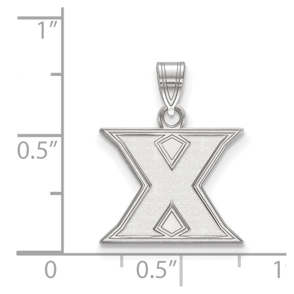 14K Weißgold Logoart Xavier University Buchstabe X Klein Anhänger