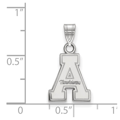 14K Weißgold Logoart Appalachian State University Klein Anhänger