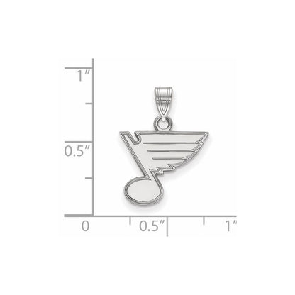 Sterlingsilber Rhodiniert Nhl Logoart St. Louis Blues Klein Anhänger
