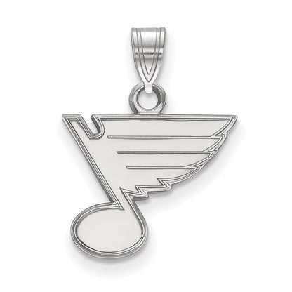 Sterlingsilber Rhodiniert Nhl Logoart St. Louis Blues Klein Anhänger