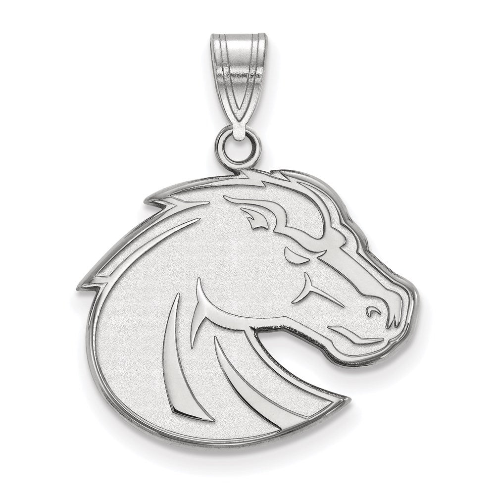 Sterlingsilber Rhodiniert Logoart Boise State University Bronco Groß Anhänger