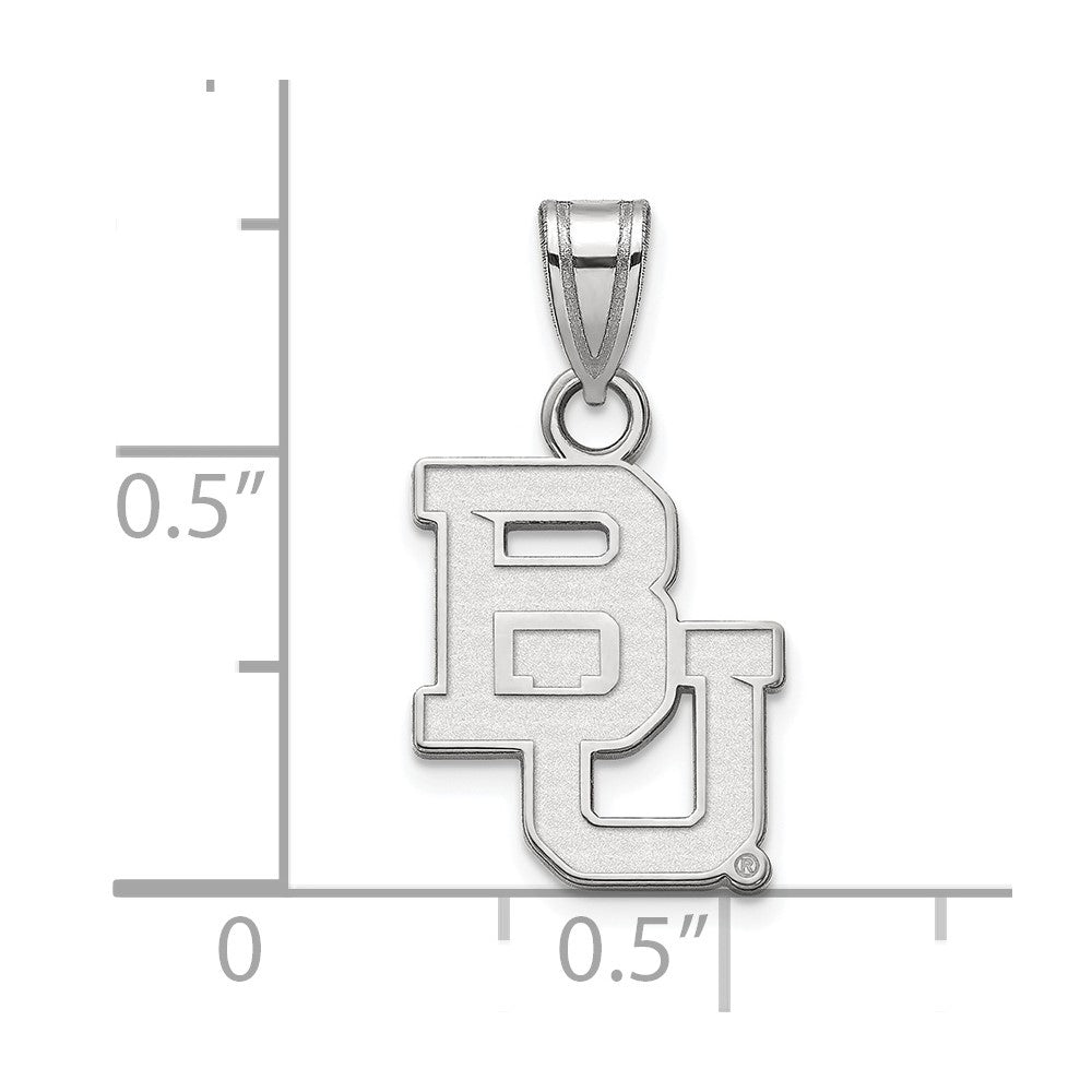 10K Weißgold Logoart Baylor University Bears Klein Anhänger