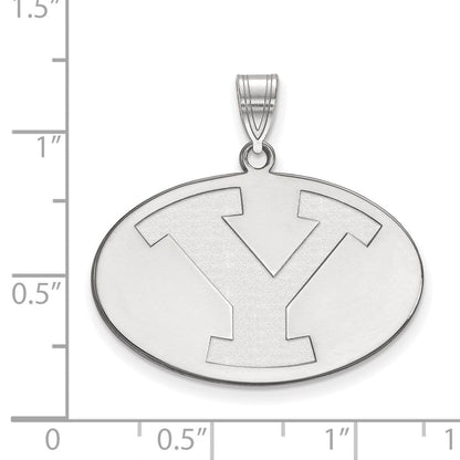 Sterlingsilber Rhodiniert Logoart Brigham Young University Buchstabe Y Groß Anhänger