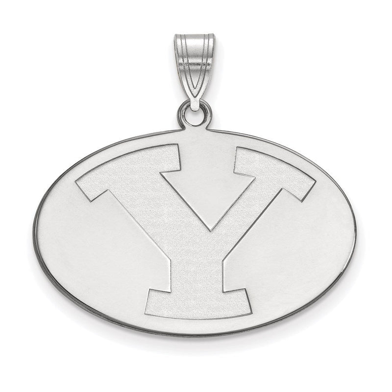 14K Weißgold Logoart Brigham Young University Buchstabe Y Groß Anhänger