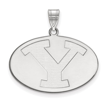 10K Weißgold Logoart Brigham Young University Buchstabe Y Groß Anhänger