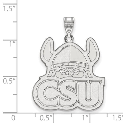 10K Weißgold Logoart Cleveland State University Extra Groß Anhänger