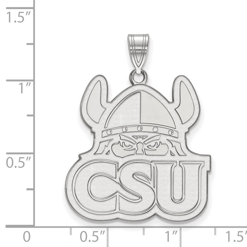 Sterlingsilber Rhodiniert Logoart Cleveland State University Extra Groß Anhänger