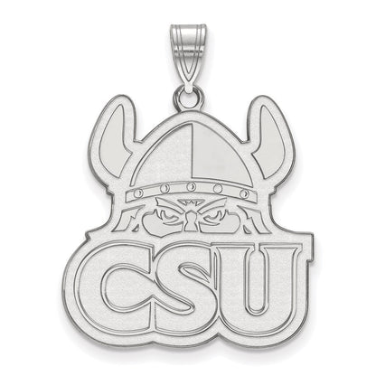 Sterlingsilber Rhodiniert Logoart Cleveland State University Extra Groß Anhänger