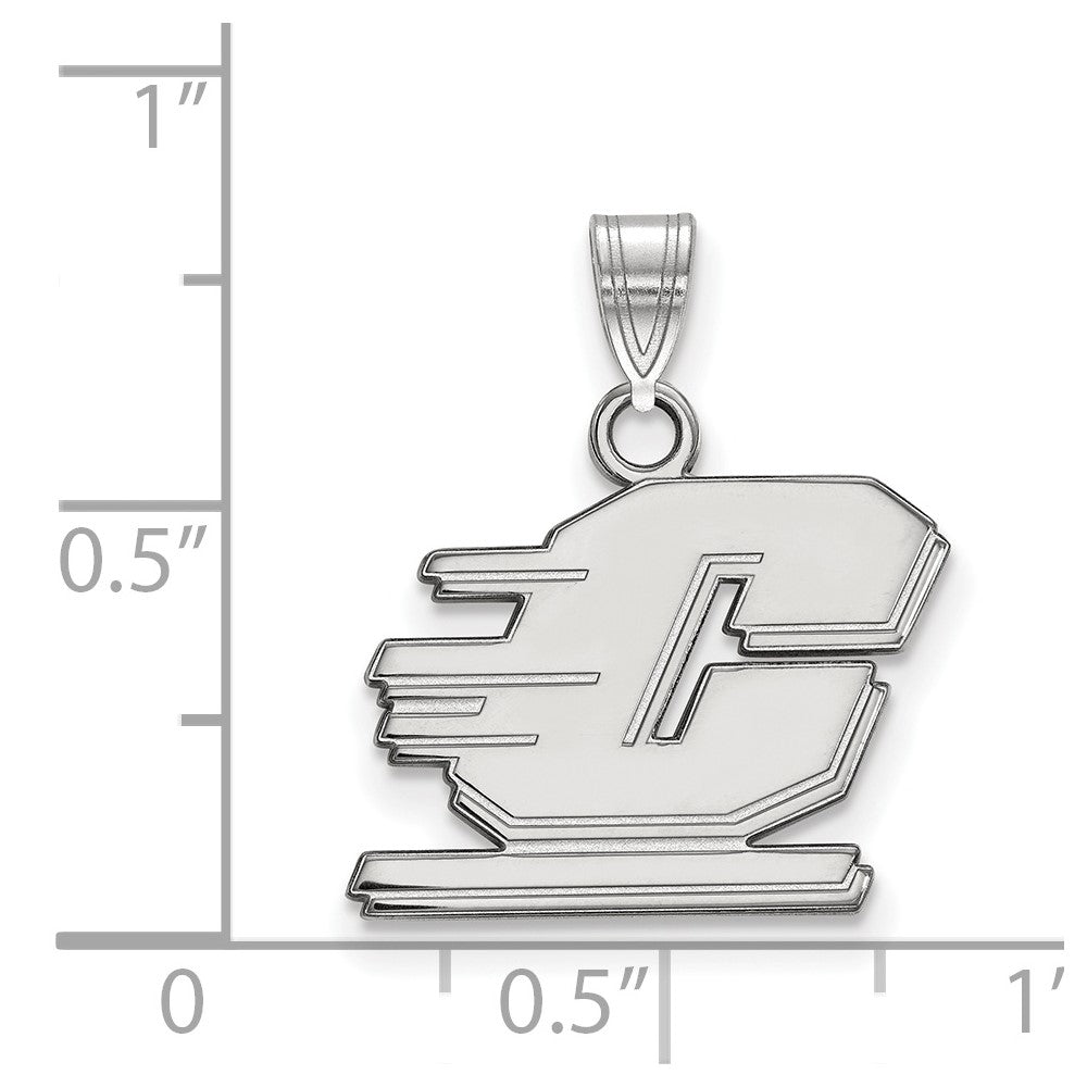 Sterlingsilber Rhodiniert Logoart Central Michigan University Buchstabe C Klein Anhänger