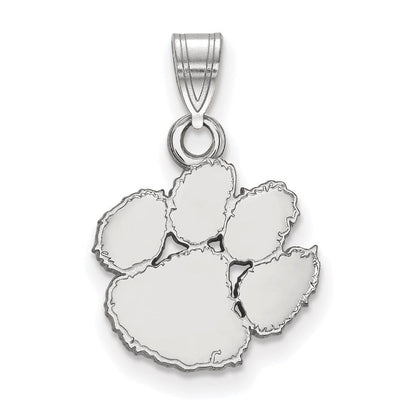 Sterlingsilber Rhodiniert Logoart Clemson University Tiger Paw Klein Anhänger