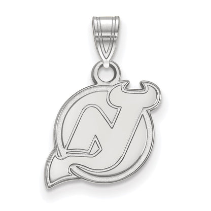 10K Weißgold Nhl Logoart New Trikot Devils Klein Anhänger