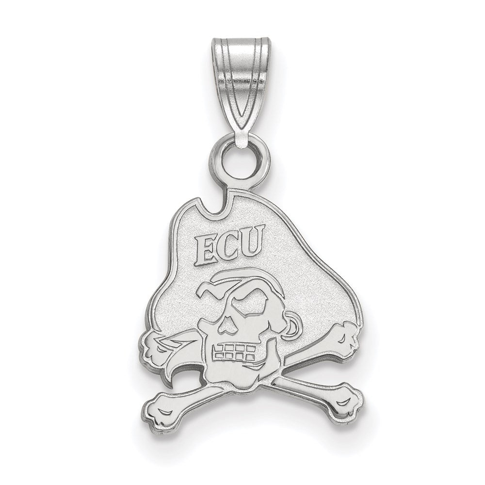 10K Weißgold Logoart Ost Carolina University Pirat Klein Anhänger
