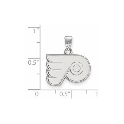 Sterlingsilber Rhodiniert Nhl Logoart Philadelphia Flyers Klein Anhänger