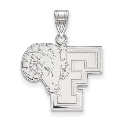 Sterlingsilber Rhodiniert Logoart Fordham University Ram Groß Anhänger