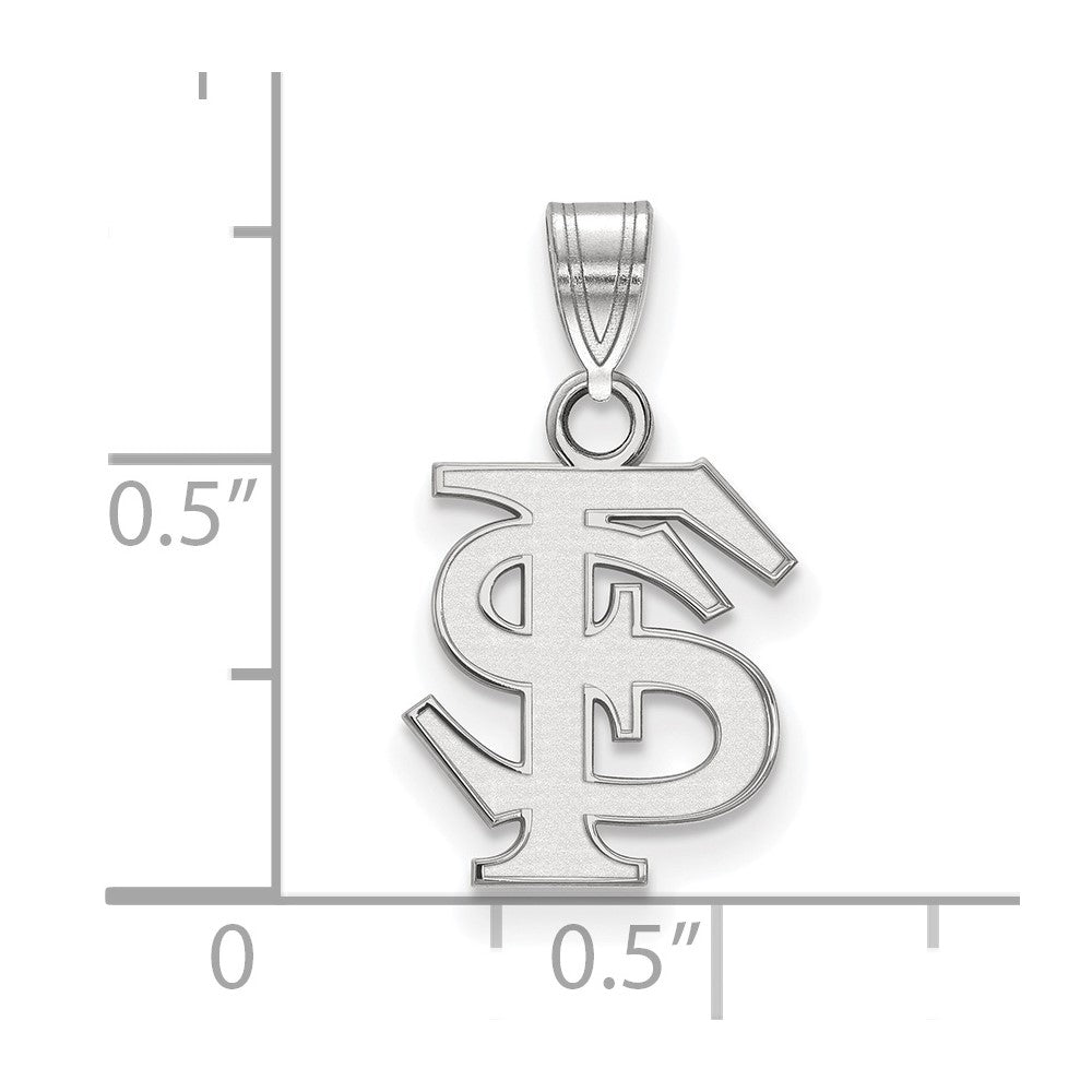 Sterlingsilber Rhodiniert Logoart Florida State University F S Klein Anhänger