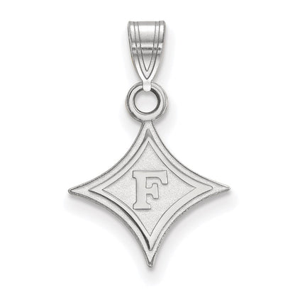 10K Weißgold Logoart Furman University Klein Anhänger