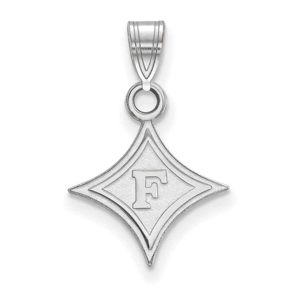 14K Weißgold Logoart Furman University Klein Anhänger
