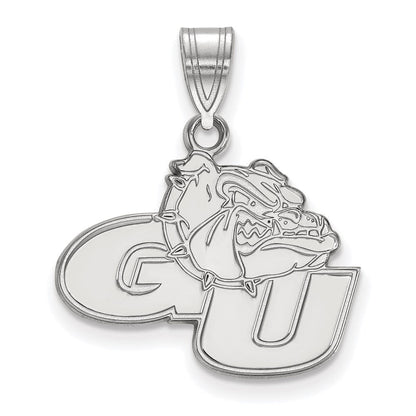 Sterlingsilber Rhodiniert Logoart Gonzaga University G U Bulldog Mittel Anhänger