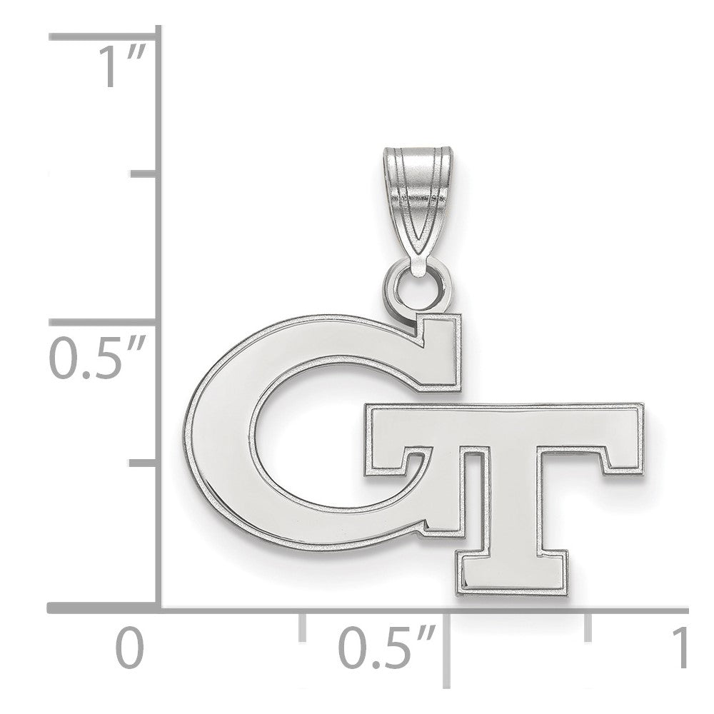 10K Weißgold Logoart Georgia Institut Of Technologie G T Klein Anhänger