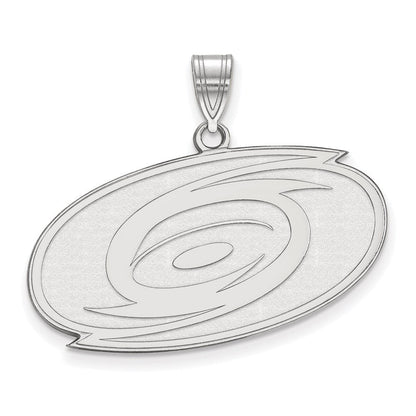 10K Weißgold Nhl Logoart Carolina Hurricanes Groß Anhänger