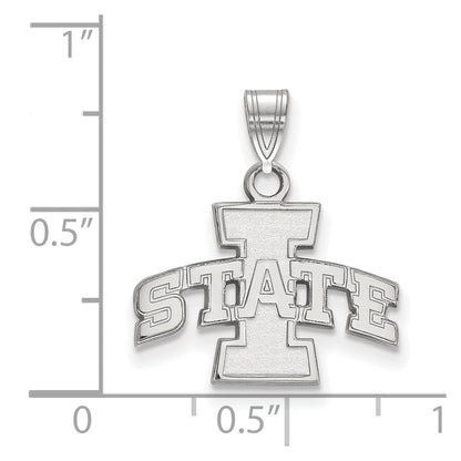 Sterlingsilber Rhodiniert Logoart Iowa State University Klein Anhänger