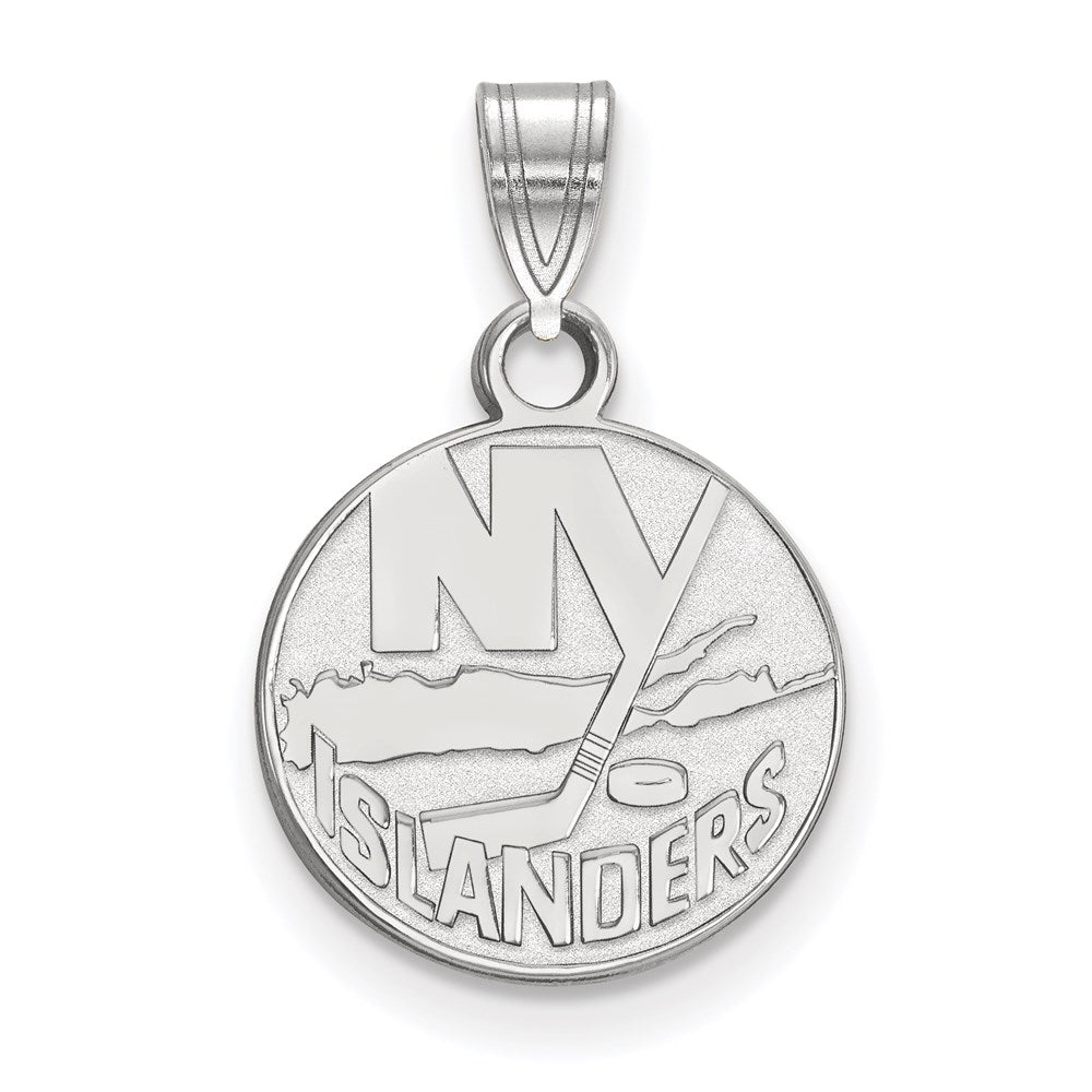 14K Weißgold Nhl Logoart New York Islanders Klein Anhänger