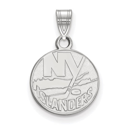 Sterlingsilber Rhodiniert Nhl Logoart New York Islanders Klein Anhänger