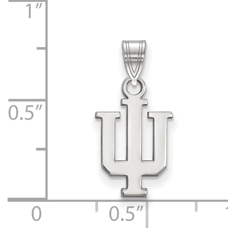 10K Weißgold Logoart Indiana University I U Klein Anhänger
