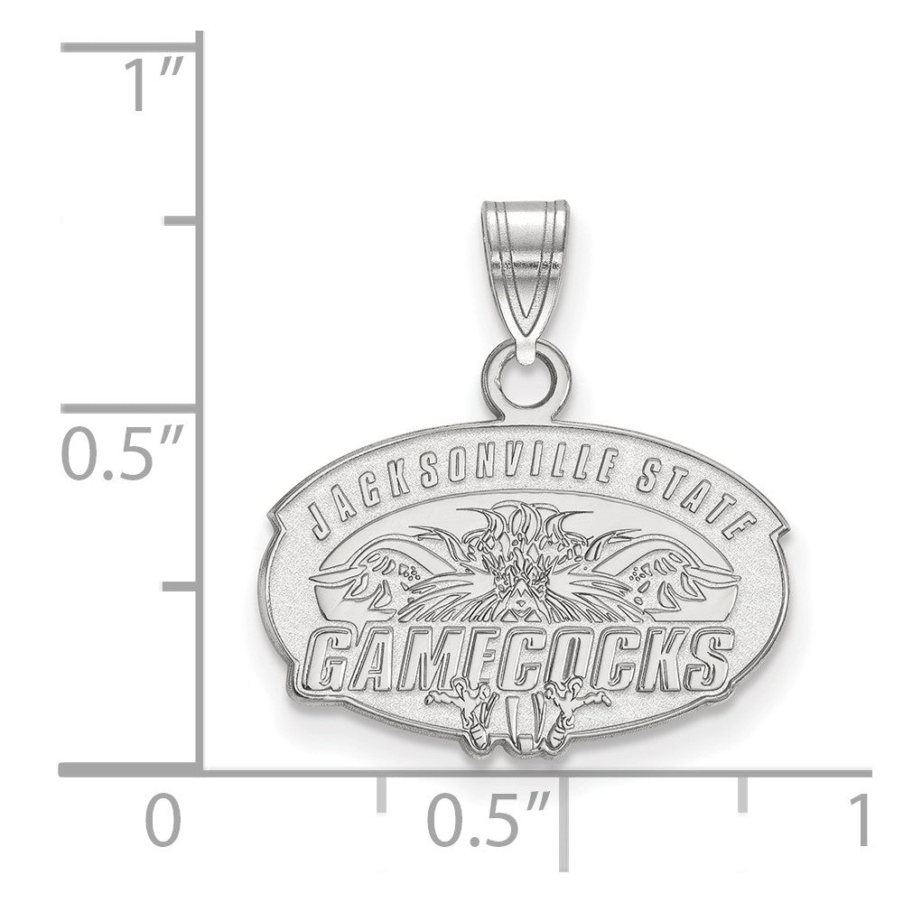 10K Weißgold Logoart Jacksonville State University Klein Anhänger
