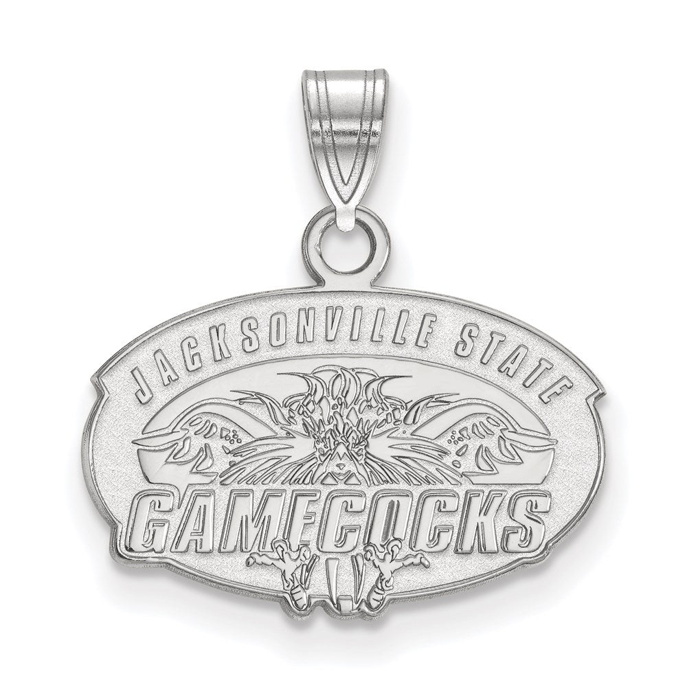 10K Weißgold Logoart Jacksonville State University Klein Anhänger