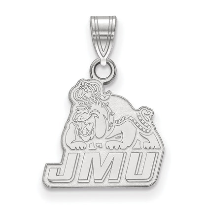 10K Weißgold Logoart James Madison University Klein Anhänger