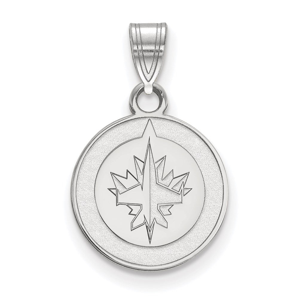 10K Weißgold Nhl Logoart Winnipeg Jets Klein Anhänger