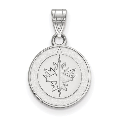 10K Weißgold Nhl Logoart Winnipeg Jets Klein Anhänger