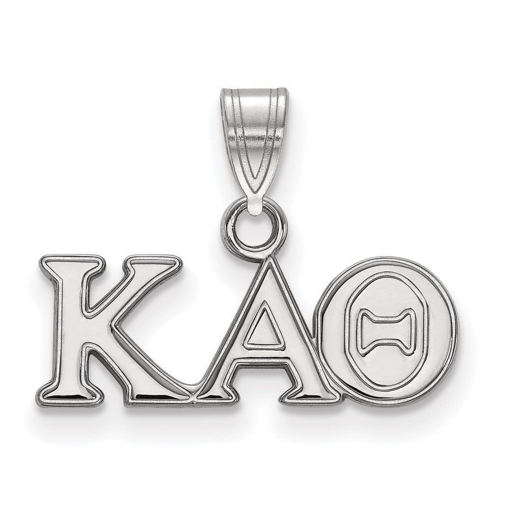 Sterlingsilber Rhodiniert Logoart Kappa Alpha Theta Sorority Greek Buchstaben Klein Anhänger