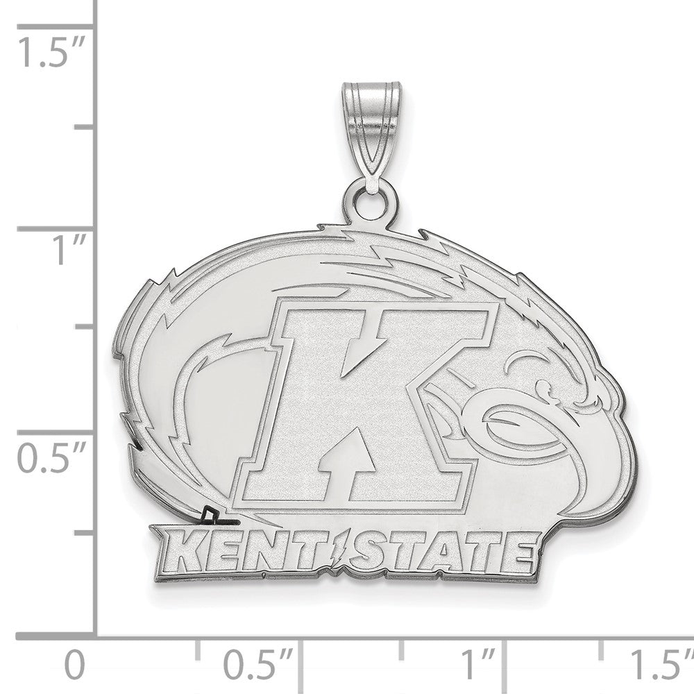 Sterlingsilber Rhodiniert Logoart Kent State University Groß Anhänger