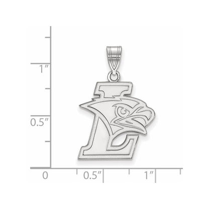10K Weißgold Logoart Lehigh University Groß Anhänger