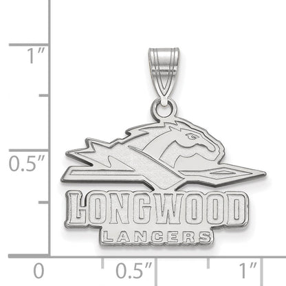 Sterlingsilber Rhodiniert Logoart Longwood University Lancers Mittel Anhänger