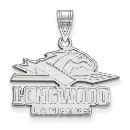 Sterlingsilber Rhodiniert Logoart Longwood University Lancers Mittel Anhänger