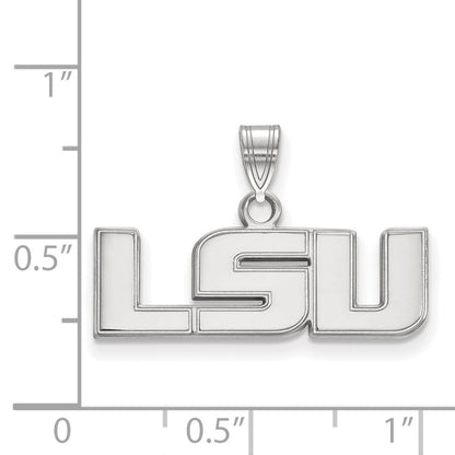 Sterlingsilber Rhodiniert Logoart Louisiana State University L S U Klein Anhänger