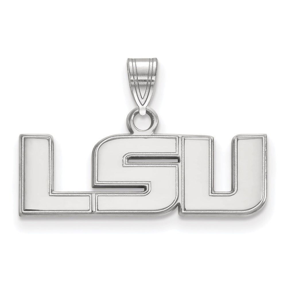 10K Weißgold Logoart Louisiana State University L S U Klein Anhänger