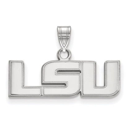 Sterlingsilber Rhodiniert Logoart Louisiana State University L S U Klein Anhänger