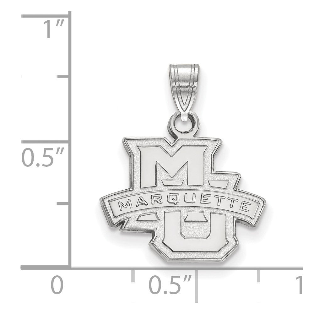 Sterlingsilber Rhodiniert Logoart Marquette University Klein Anhänger