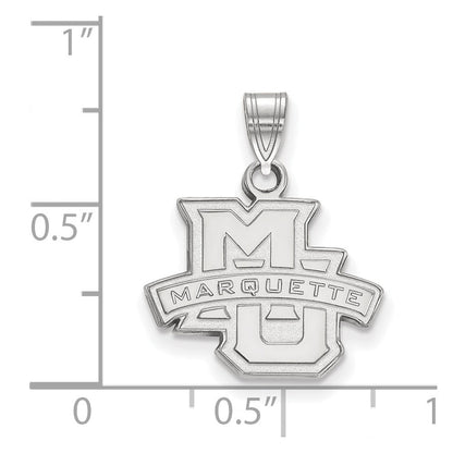 Sterlingsilber Rhodiniert Logoart Marquette University Klein Anhänger