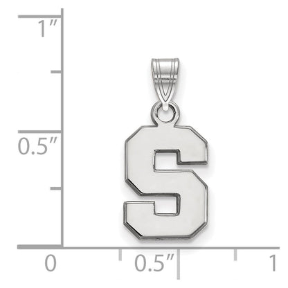 Sterlingsilber Rhodiniert Logoart Michigan State University Buchstabe S Klein Anhänger