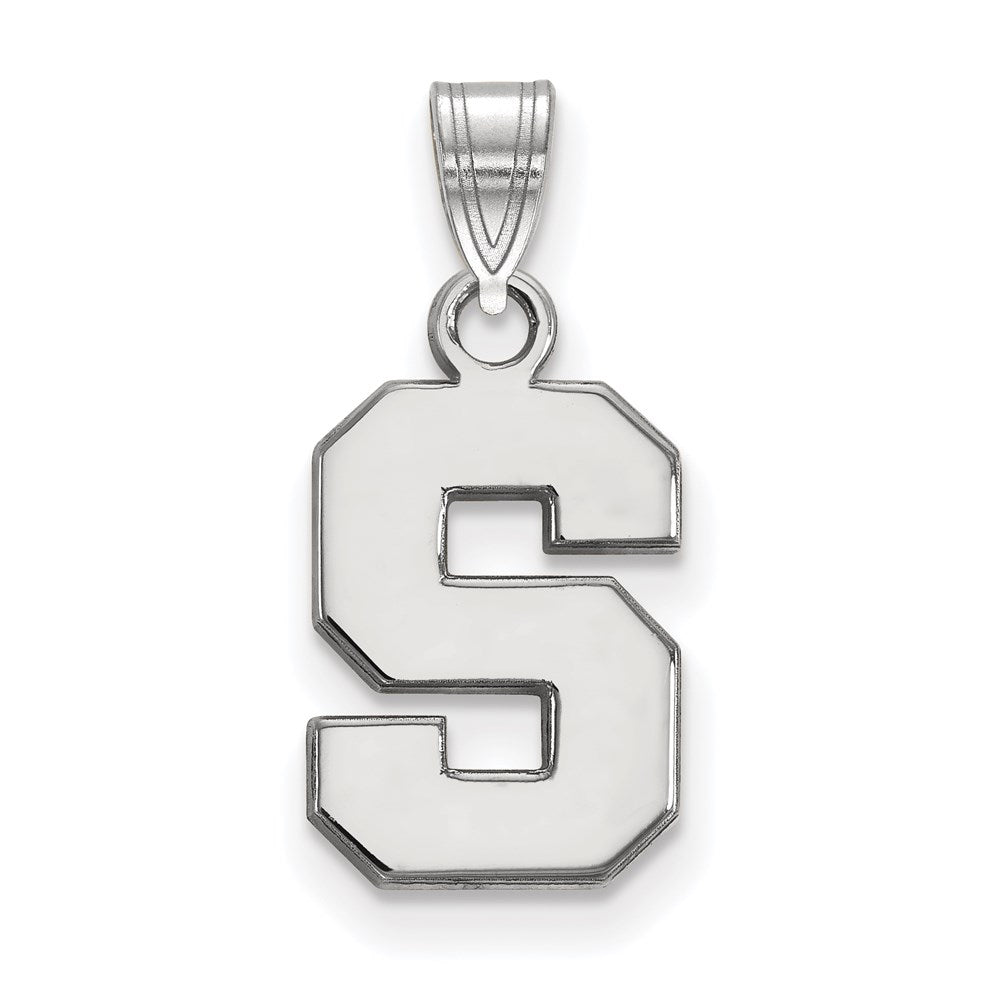 Sterlingsilber Rhodiniert Logoart Michigan State University Buchstabe S Klein Anhänger